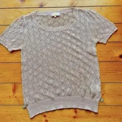 【断捨離中！最終値下げ】 春色半袖ニット サマーニット トップス