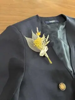 コサージュ　ミモザイエロー　プリザーブドフラワー