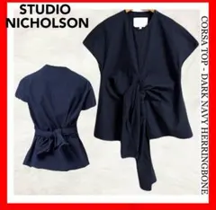 STUDIO NICHOLSON✨Corsa Top 半袖 ネイビーのサムネイル