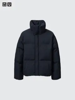 ユニクロU パデットボリュームジャケット ブラック L