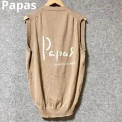 Papas パパス ニットベスト オールド 90年代 ベージュのサムネイル