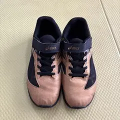 asics キッズスニーカー ゴールド・ブラック