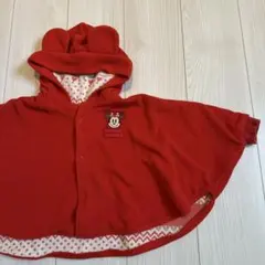 ディズニーリゾート　ミニーマウス フリースポンチョ 赤