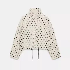 ZARA - 水玉模様のボアジャケット