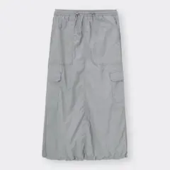 GU テックカーゴロングスカート　グレー Sサイズ