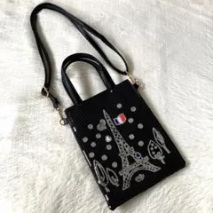✨美品✨エッフェル塔 スパンコール　2WAYミニトートバッグ ショルダーバッグのサムネイル