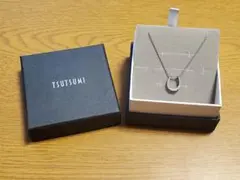 TSUTSUMI ホースシュー型 K10WGダイヤモンドプチネックレス