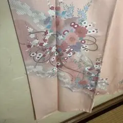 お値下げ　訪問着 薄いピンク 花柄