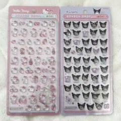 ハローキティ＆クロミ ボンボンドロップミニシール 2枚セット　ボンドロmini