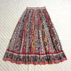 【ゴドレイさま専用】フレアロングスカート ボヘミアン エスニック インド綿 古着