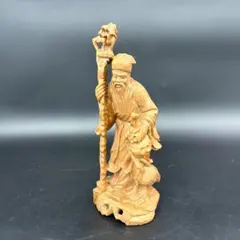 木彫り彫刻 福禄寿 置物 七福神 縁起物 和風 床の間 飾り 260115-2T 木彫り彫刻 福禄寿 置物 七福神 縁起物 和風 床の間 飾り 260115-2T