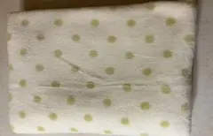 ソフトボア生地 水玉 白x薄緑