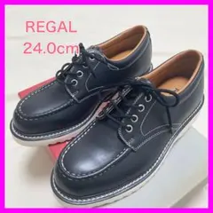 【未使用】 リーガル 革靴 レザーシューズ 462R 黒 モカシン