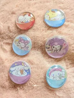 サンリオ カプセルフレークシール 6個セット