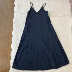 GU ダークデニム ノースリーブワンピース S