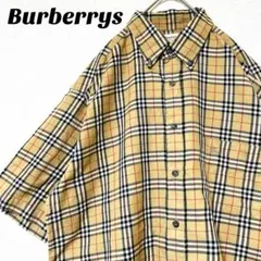 Burberrys ノバチェックシャツ 90s ヴィンテージ　半袖 刺繍ロゴ M