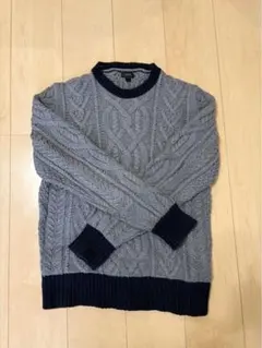 J.CREW ケーブルニット セーター グレー Sサイズ