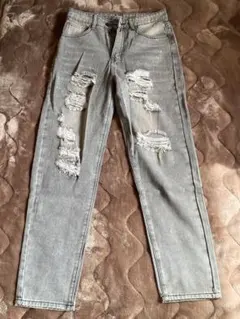 ダメージジーンズ/ライトグレー