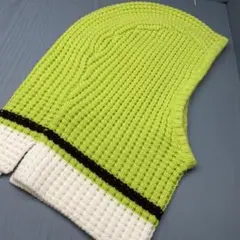 マルニ スヌード 黄緑×ホワイト UNIQLO バラクラバ