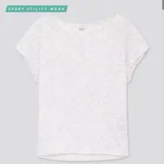 ドライEXプリントクルーネックT（半袖） ユニクロ 白 ホワイト