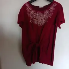 axes femme 刺繍入りワインレッドチュニックのサムネイル