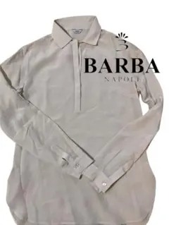 BARBA バルバ シルク100％ プルオーバー スキッパーシャツ 42のサムネイル