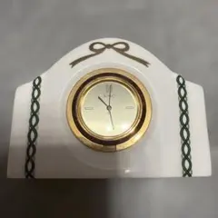 銀座WAKO 置時計 陶器製 リボンデザイン