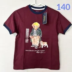 ラスト1点◇ラルフローレン ポロベア ロゴコットンTシャツ えんじ L 