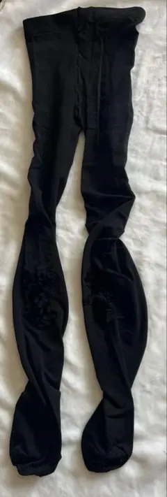 ディズニー柄ミッキーミニー　柄 ブラックレギンスM-L