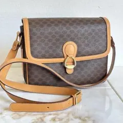 65 CELINE オールドセリーヌ マカダム ショルダーバッグ ブラウン