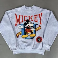 【希少/90s】ミッキーマウス スウェット 杢グレー ヴィンテージ ディズニー