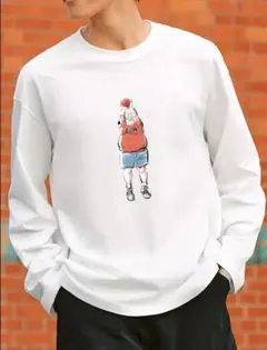 バスケットボールイラスト長袖カットソー