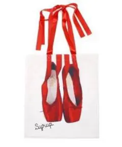 himitsu by Syrup. バレエシューズトートバッグ 赤のサムネイル