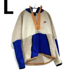 【良品 大人気】ナイキ☆ボアフリース ハーフジップ 刺繍ワンポイントロゴ