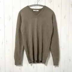 ✨美品✨ミリアンデニ《M》薄手ニット　Vネック　ブラウン　お洒落　カジュアル