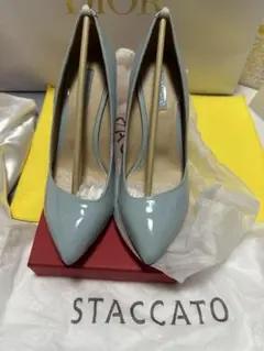 STACCATO 水色 ポインテッドトゥ ハイヒール新品未使用