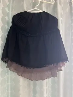 axes ブラック シフォン プリーツミニスカート