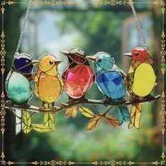 サンキャッチャー　小鳥　バード　看板　アクリルプレート　壁掛け　インテリア 飾り