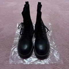 ニット編み上げブーツ