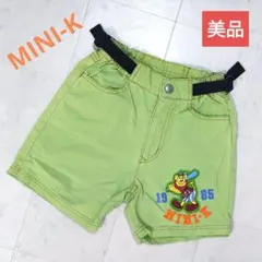 MINI-K　美品　ハーフパンツ　95　黄緑色　綿100%　ライオン　野球のサムネイル