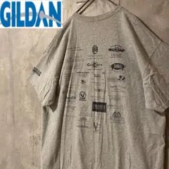 GILDANギルダンtシャツ半袖カットソー灰色グレー紺ネイビー企業物両面プリント