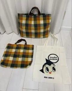 ハンドメイド手提げバッグ等 ３点セット