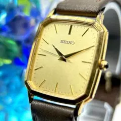 新品電池】SEIKO ゴールド レクタンギュラー ヴィンテージ メンズ