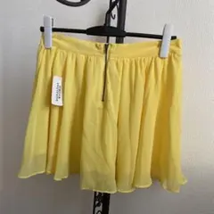 カラーシフォンスカート(レモンイエロー)
