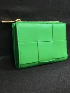 【新品未使用】BOTTEGA VENETA カセット 二つ折り財布 グリーン