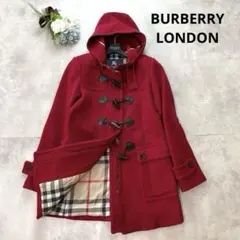 BURBERRY ダッフルコート レッド 40 ノバチェック トグルボタン - メルカリ