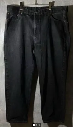 Levi’s 550 Y2K　バギー　オーバー黒ブラックデニムB系　W46