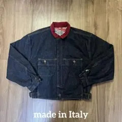 80s イタリア製 CLOSED デニムジャケット BASIC 赤襟
