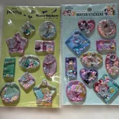 ディズニー プリンセス　ティンカーベル　ウォーターシール2種セット　seria