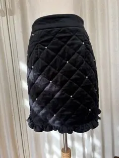 titty&Co. 黒キルティングミニスカート